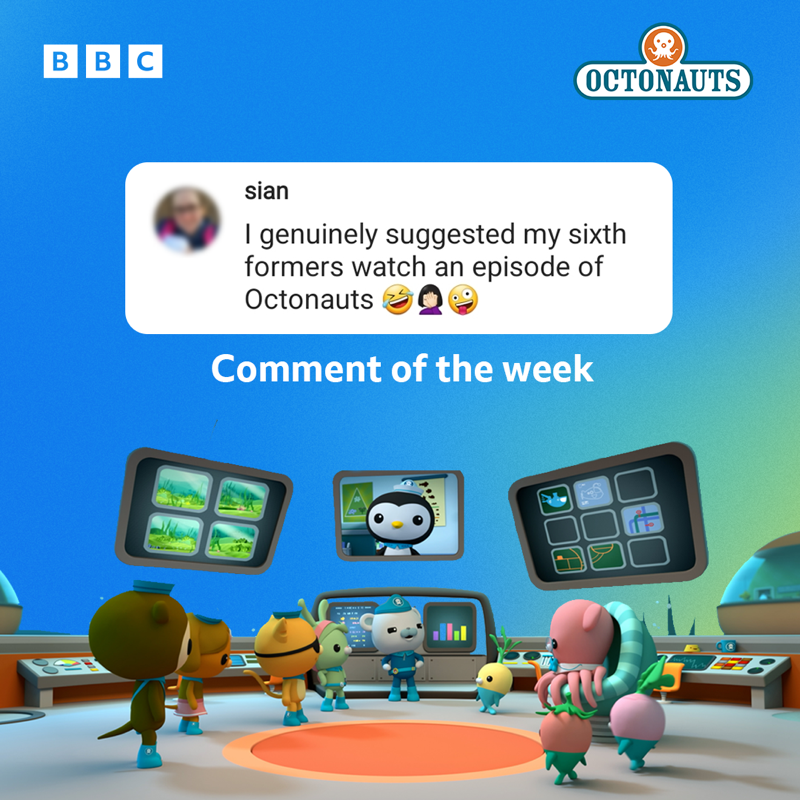 CBeebiesHQ's tweet photo. Which CBeebies shows would you recommend to older kids? π€
#CBeebiesCommentoftheWeek @octonauts