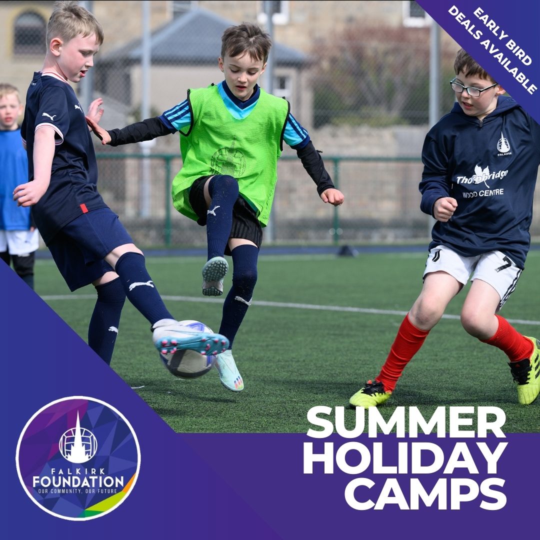 falkirkfcf's tweet photo. BOOK NOW! Summer Holiday Camps 🎉

❗️EARLY BIRD DEALS - book by 4th June❗️
👉 Up to 20% off full week bookings
👉 Hat-trick Deal – big savings when you book three weeks

Join us for Main, Advanced, Goalkeeper &amp; Girls Camp across the six weeks⚽️

Book here: https://t.co/mc2d7cA1wP https://t.co/kjzMOqEazk