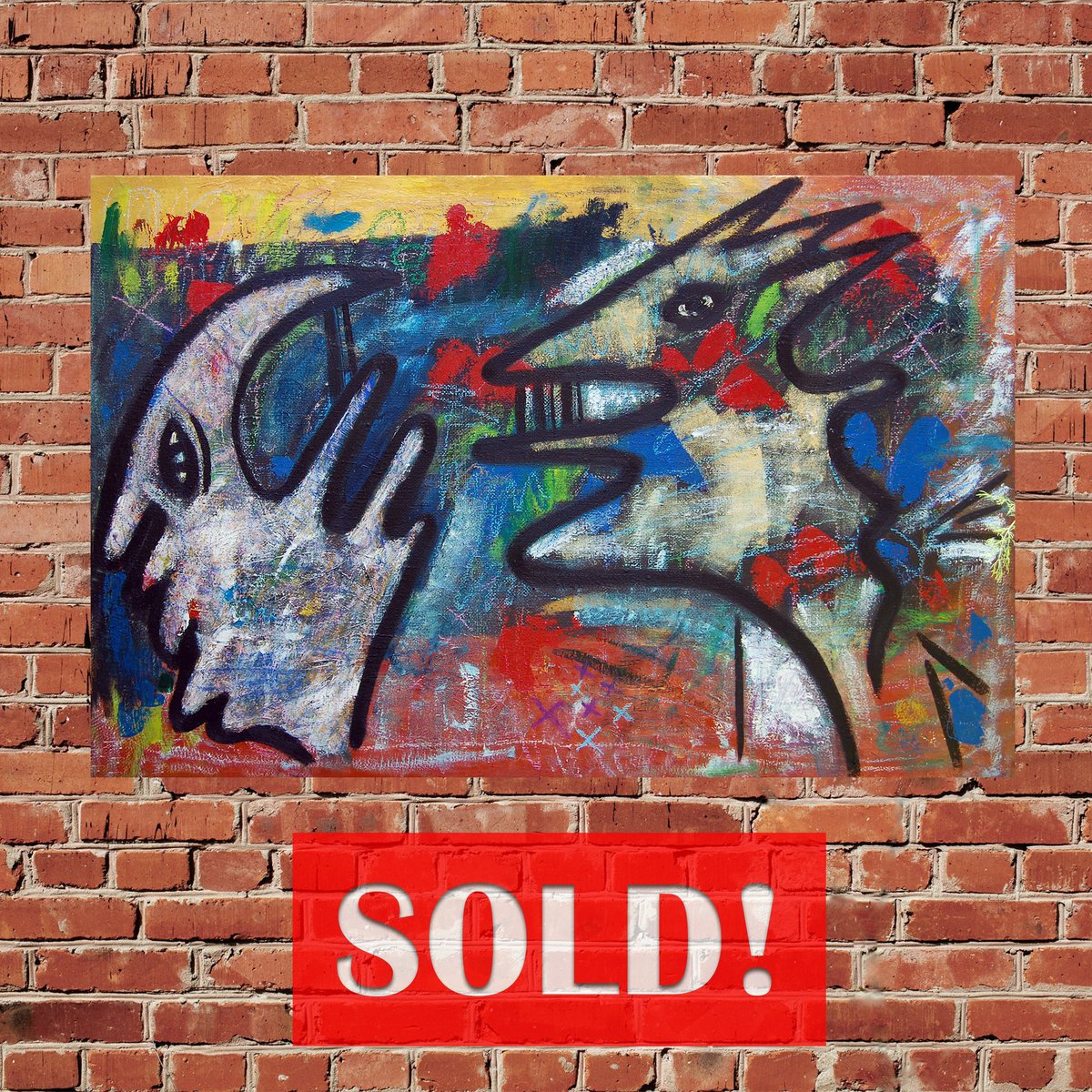 "Om nom nom" sold ❤️#abstractart #abstractpainting #wallart #art #abstract #abstractoncanvas #artforsale #abstractpaintingsforsale #abstractpaintingsfrompoland #paintings #contemporarypaintings