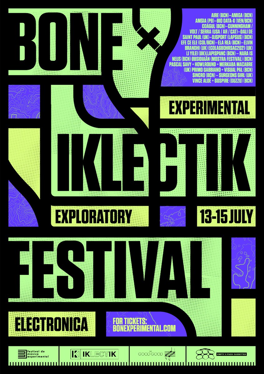 💥El festival de música electrònica #BonexIklectik ja és una realitat! Una col·laboració entre #BCN i #Londres basada en l’intercanvi d’artistes. Un festival que vol recuperar l’essència de l’escena musical experimental local, ofegada per la macro oferta de grans festivals.