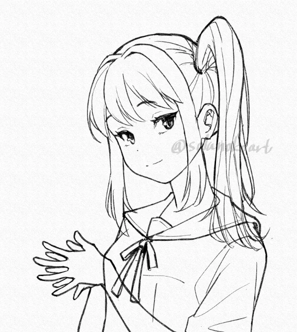 課題から逃げて線画やってた 