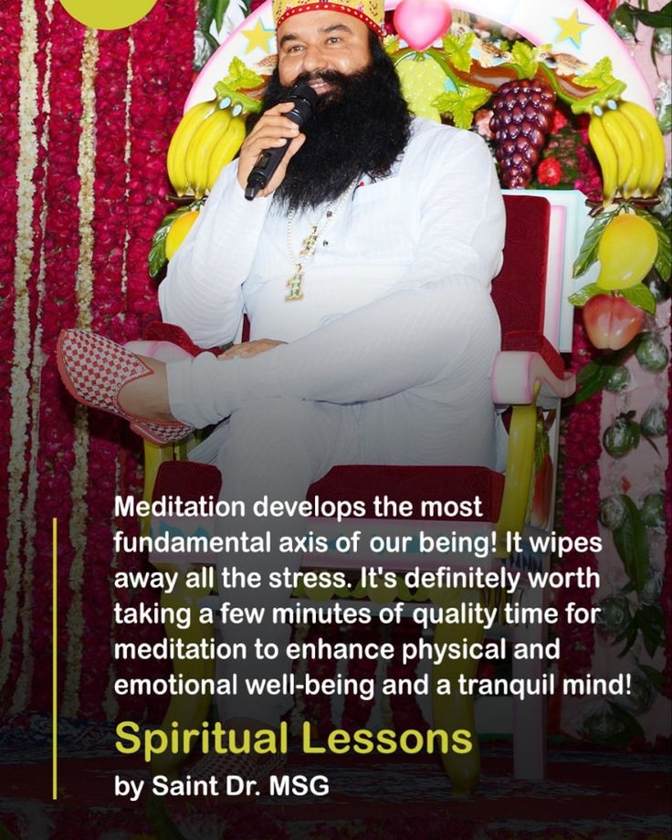 Doing meditation with God's words given by True Saint & showing gratitude for your Guru are the  #PowerfulMantras to achieve any good things in your life, Saint @Gurmeetramrahim teaches this true method in his online gurukul program which is helping millions to live happy life.