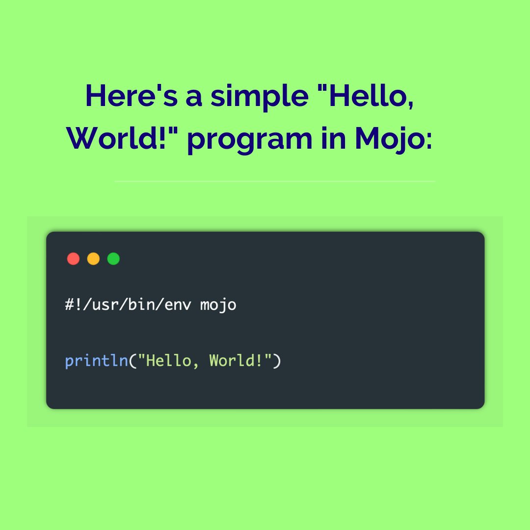 wrkble's tweet image. Discover the simplicity and power of Mojo as you embark on this coding adventure. Whether you're a beginner or an experienced programmer, Mojo offers a fresh perspective and exciting opportunities.Join the Mojo movement today and embrace the future of coding! #MojoProgramming