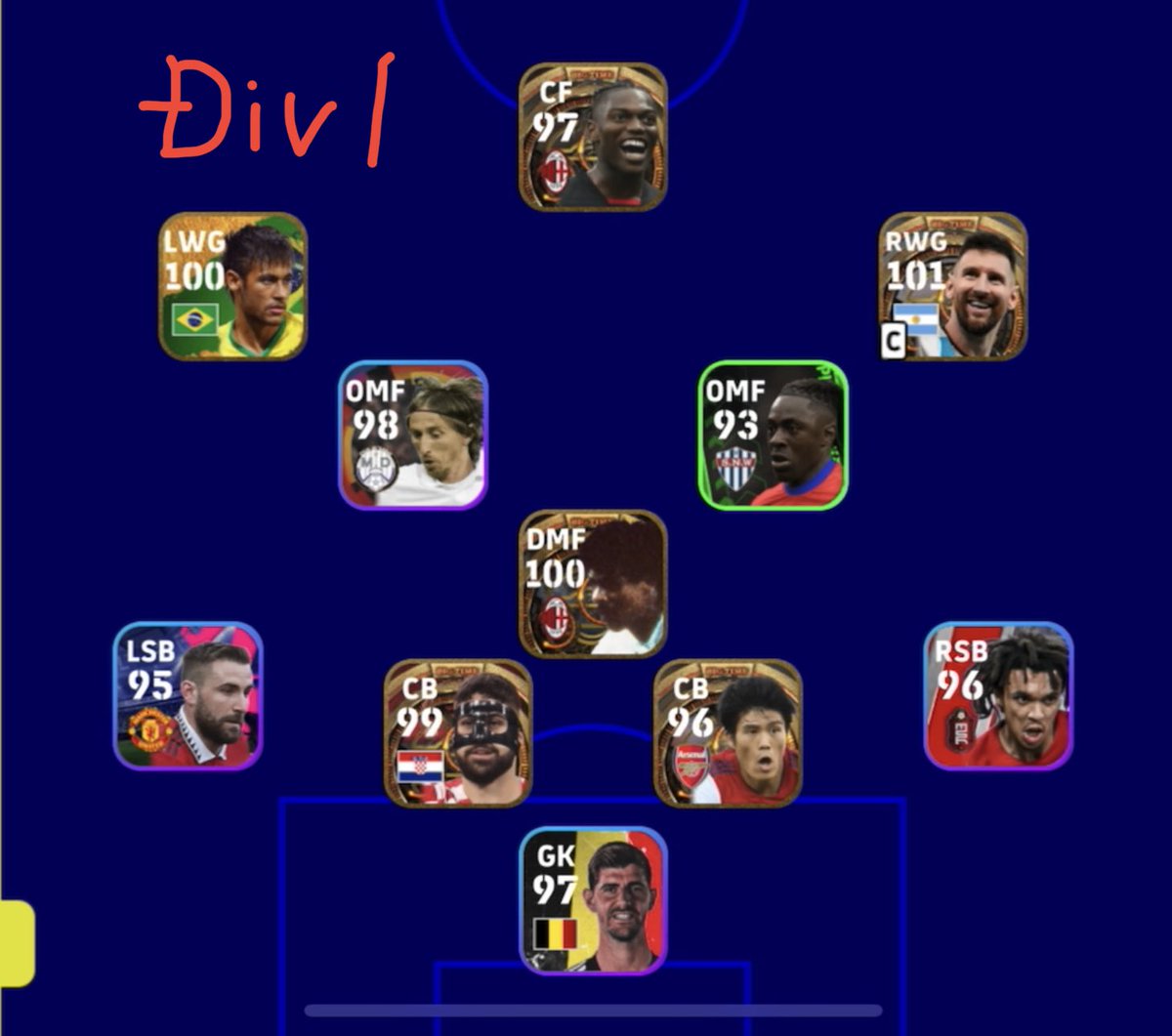 superior_g2020's tweet image. Dev1で4123のフォーメーションを使う人が結構多いイメージですが、その対策として騙されたと思って4321(ツリー型)を使ってください！結構やり易いです！

#eFootball 
#フォーメーション
#dev1
#対策