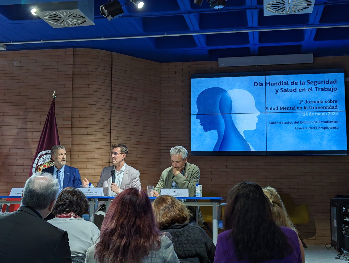 Acogemos en el Salón de Actos una jornada importantísima sobre #SaludMental con el apoyo de CRUE-sostenibilidad y de la REUPS (Red Española de Universidades Promotoras de la Salud).