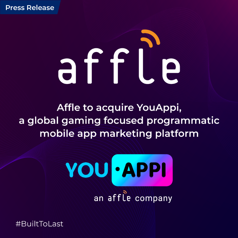 affle's tweet photo. We're delighted to announce the acquisition of @YouAppi, a prominent global gaming-focused programmatic mobile app marketing platform. YouAppi's strong presence in the USA, Israel, and Japan perfectly complements our global expansion goals. #BuiltToLast

Click to read more!