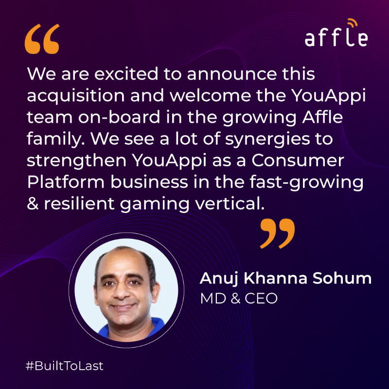 affle's tweet photo. We're delighted to announce the acquisition of @YouAppi, a prominent global gaming-focused programmatic mobile app marketing platform. YouAppi's strong presence in the USA, Israel, and Japan perfectly complements our global expansion goals. #BuiltToLast

Click to read more!