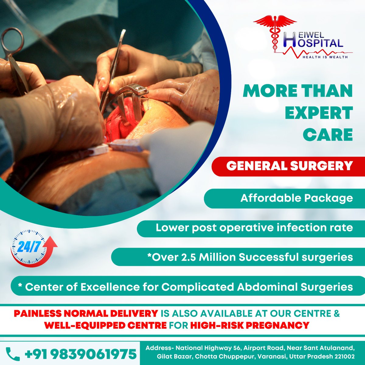 HeiwelH's tweet photo. Heiwel Hospital
Book Your Appointment Today!
📷 संपर्क करे : 9839061975.
#heiwelhospital #hospital #doctor #ambulanceavailable #femaleinfertility #bestinfertilityspecialist #MultispecialityHospital #24x7care #besthospitalinvaranasi #healthcareservices #doctor #PASENT https://t.co/SKmto5BJ98