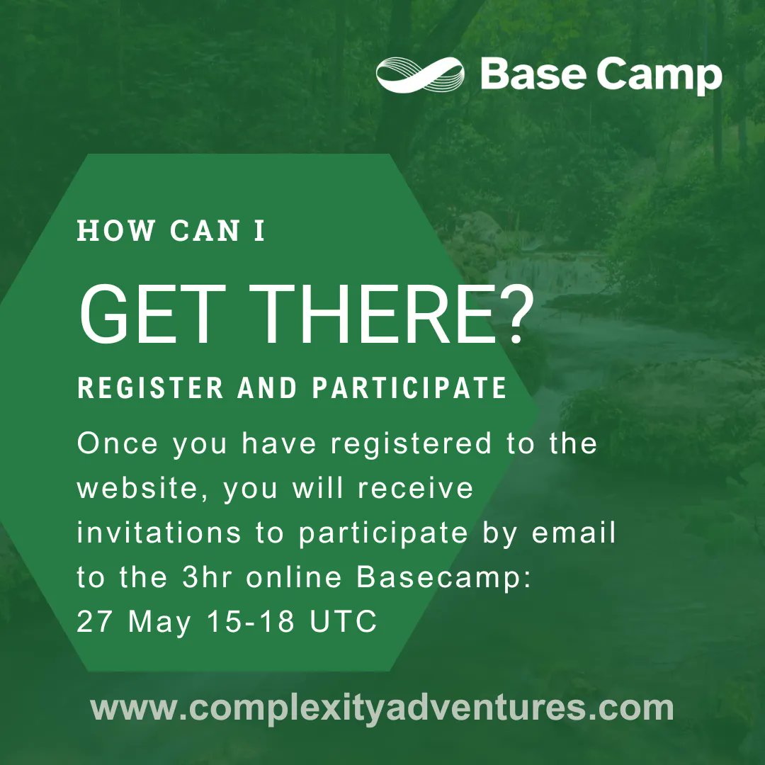ComplexAdvent's tweet image. Curious about #complexity?

Join the #ComplexityAdventures #basecamp on Saturday, May 27, 2023 - from 15:00 to 18:00 UTC.

Meet fellow #adventurers, participate in the guided #session about #EcoTechTones 🌱.

Everybody is welcome! To register: complexityadventures.com