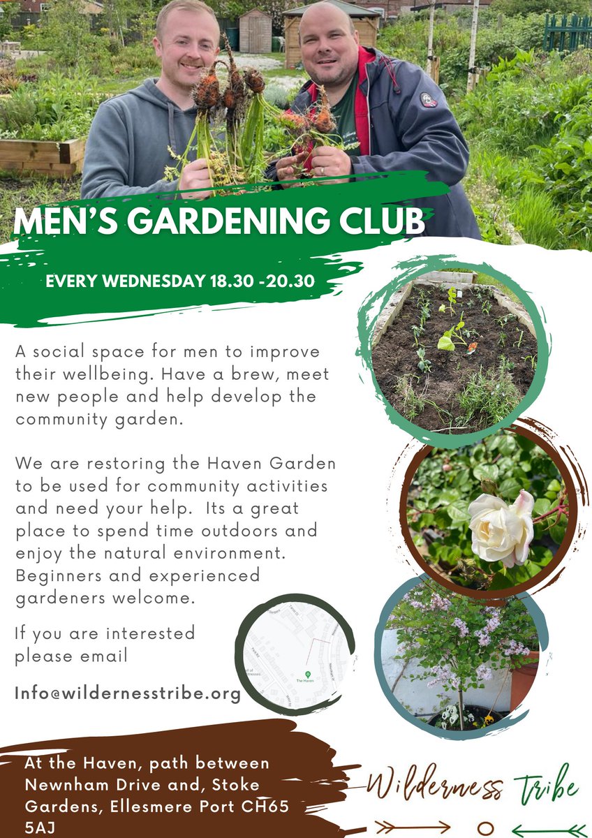 Our men's gardening club is on tonight 18.30-20.30 at Ellesmere Port.  If you fancy coming down just get in touch. #ellesmereport