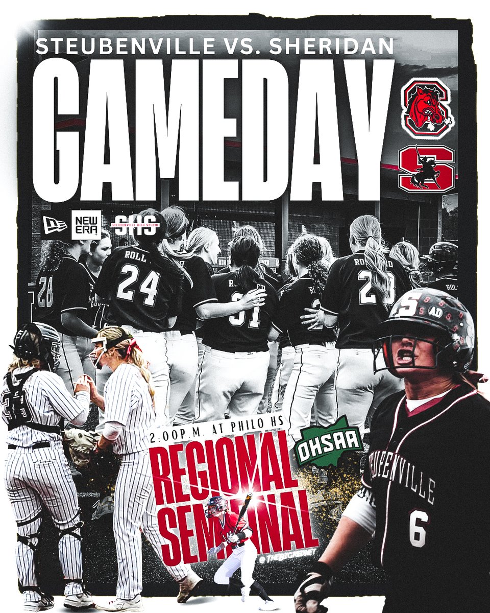 TheBigRedNet's tweet photo. 𝙂𝘼𝙈𝙀𝘿𝘼𝙔 ‼️ 𝙍𝙚𝙜𝙞𝙤𝙣𝙖𝙡 𝙎𝙚𝙢𝙞𝙛𝙞𝙣𝙖𝙡

🥎: Steubenville Big Red (21-5)
🆚: Sheridan Generals (22-7)
⏰: 2:00 p.m.
🏡: Philo High School
📺: https://t.co/cKSykVwb3t

#RollRed 🔥🐴 #OHSAA https://t.co/GFkVrROdMi