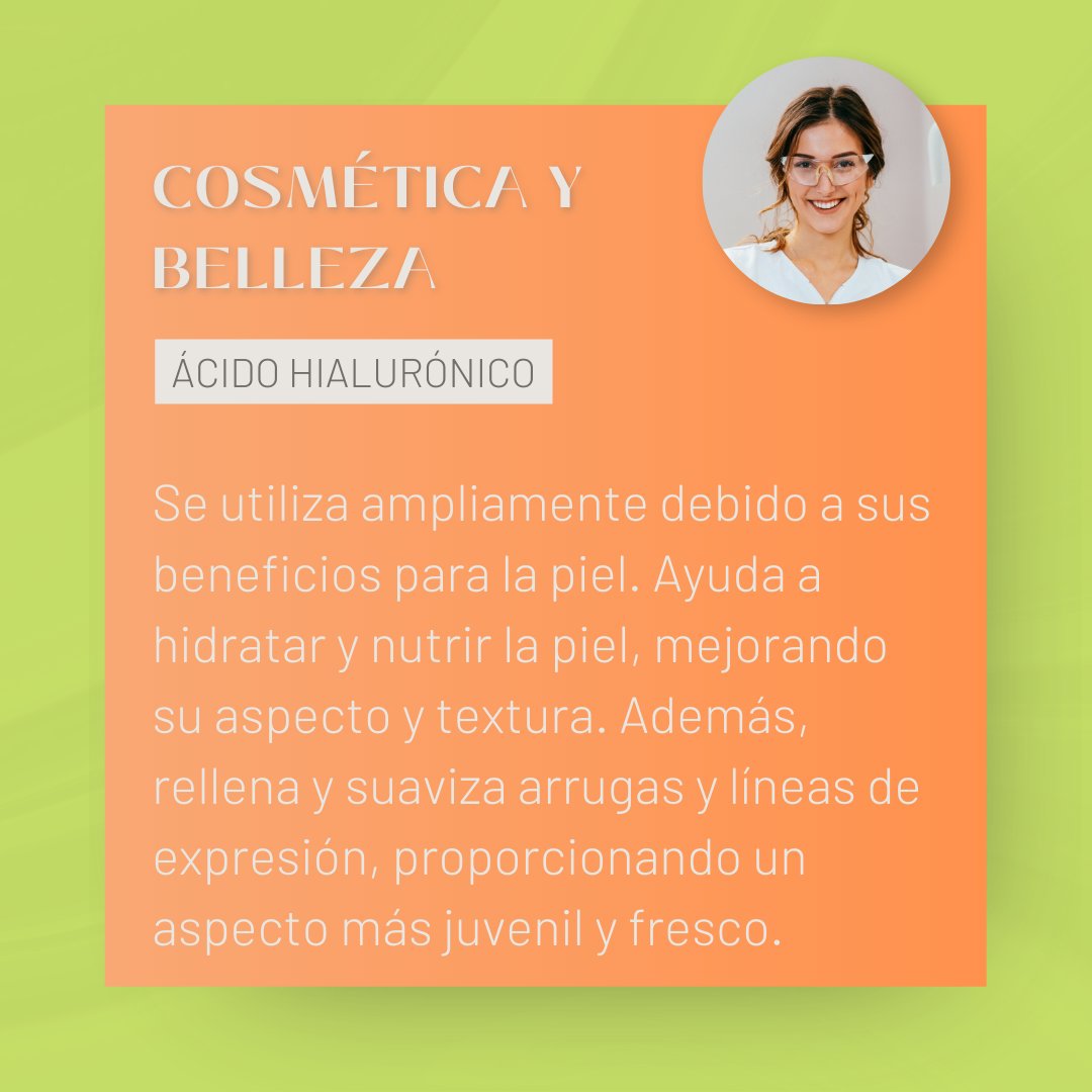 El #acidohialurónico se utiliza ampliamente debido a sus# beneficios para la #piel. Ayuda a hidratar y nutrir la piel, mejorando su aspecto y textura. Además, rellena y suaviza arrugas y líneas de expresión, proporcionando un aspecto más juvenil y fresco. bit.ly/3WLtvrz