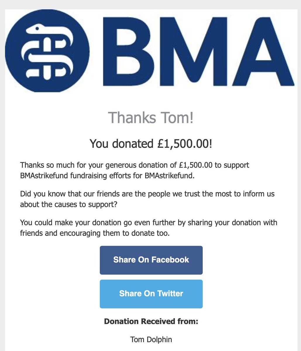 Just got my payslip today with the income from covering junior doctors during their last strike.

I've donated it to the BMA strike fund to support the pay campaign. Pay deductions for striking mean some couldn't afford to strike without this support.
bmastrikefund.raisely.com