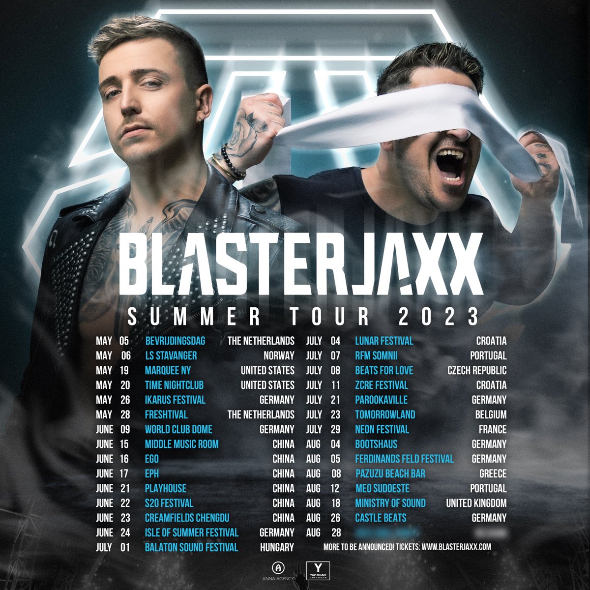 Blasterjaxx's tweet photo. Summer 23 leggo! 🤯🌍 Where in the world will we be partying together? Tag your festival/club ❤️‍🔥 https://t.co/DfMIcOu5n1
