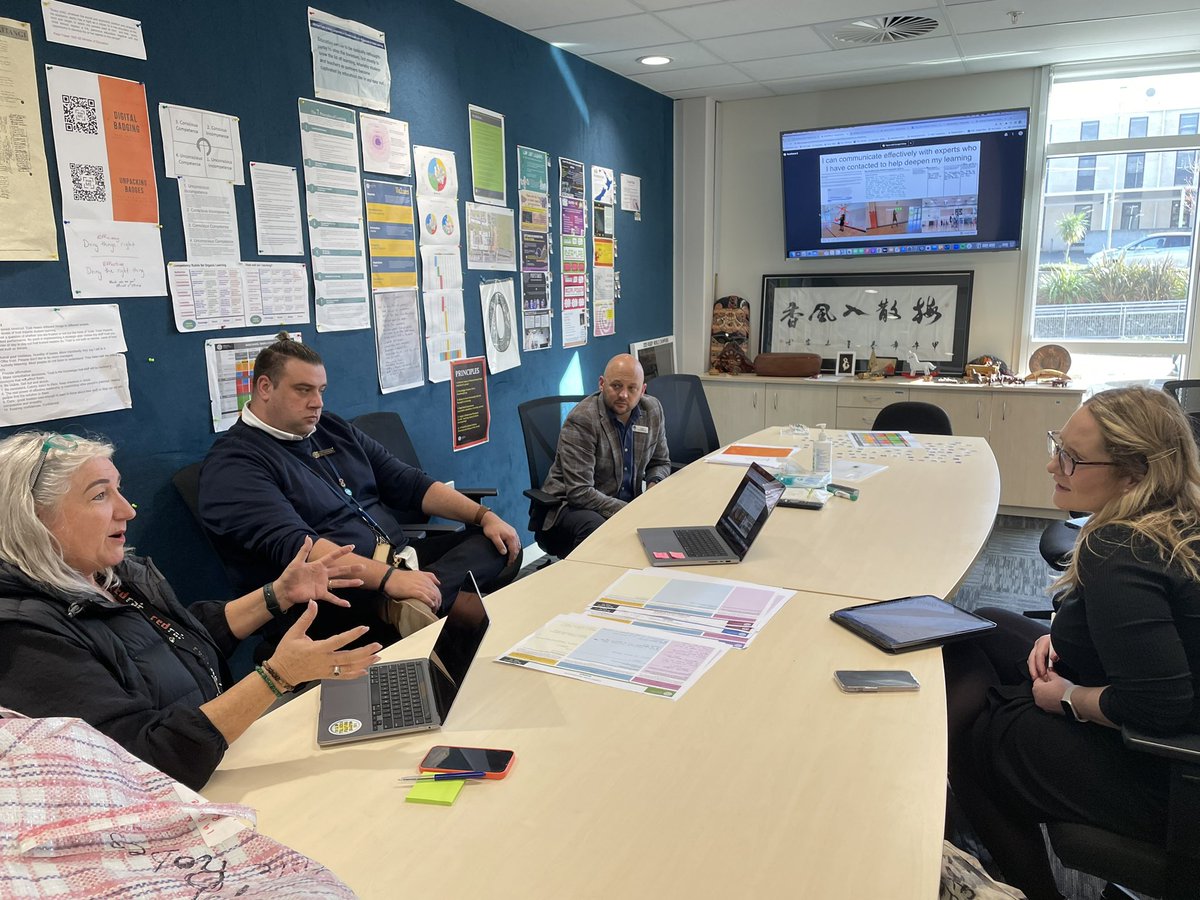 glenysmwilliams's tweet photo. An inspiring afternoon with @dan_dra_mus  &amp; Viv from @OJCollege unpacking the pedagogy &amp; decisions underpinning their digitally badged curriculum. Empowering students to lead &amp; reflect on their learning using @heroforschools! @goodfellow_jack @LukeNorman1930a &amp; Rachel Quinn https://t.co/rhNT51RW9L