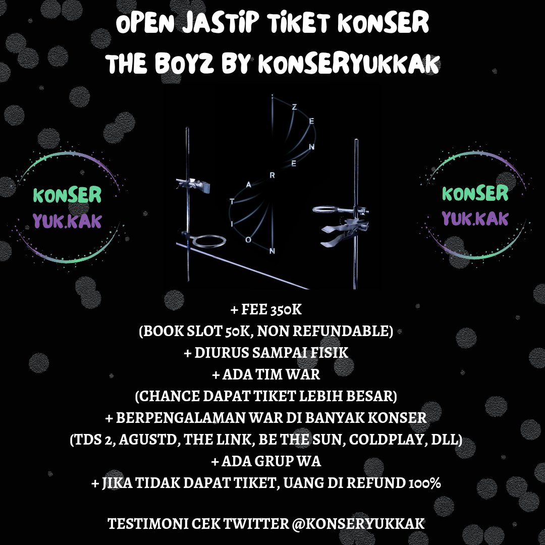 konseryukkak's tweet photo. Open Jastip The Boyz 2nd World Tour: Zeneration in Jakarta

✅ Fee 350k
✅ Book slot 50k
✅ Diurus sampai fisik
✅ Trusted (Cek pinned)
✅ Berpengalaman

DM For More Info 🥰

#THEBOYZ #더보이즈 #ZENERATION #제너레이션
#THEBOYZinJKT #THEBOYZ_ZENERATION_in_JAKARTA
#ZENERATIONinJKT https://t.co/OpM7B6CwLx