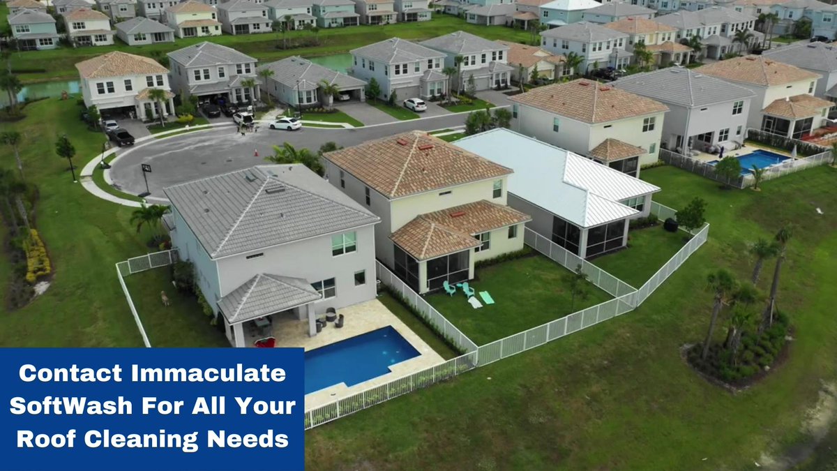 ImmaculateSW's tweet photo. #RoofCleaning can be a difficult process, save it for the experts! We are proudly certified &amp; insured to #clean #roofs. 🏠😁

Call us or text #ImmaculateSoftWash at 407-489-0907 for all your #outdoorcleaning needs! We provide free estimates! 📱🤝

https://t.co/95UM4lFkei https://t.co/rN3W0oIUAa