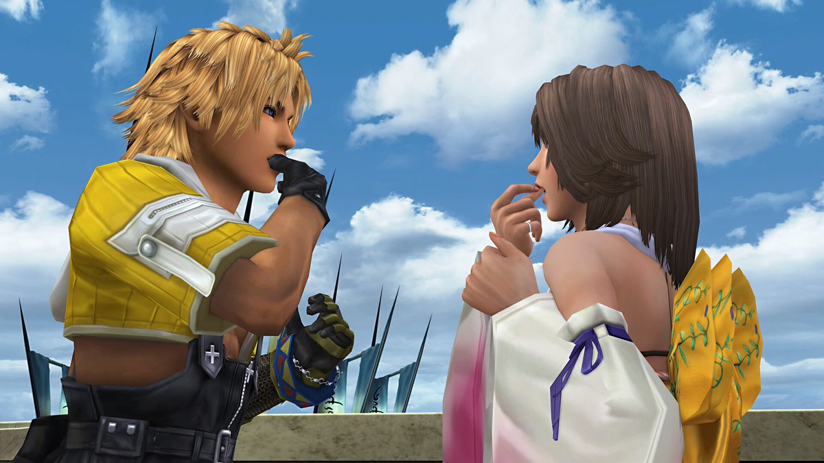 ComunidadFF's tweet photo. "Silba si te pierdes. Correré a buscarte. Pero hasta que aprendas, trataremos de estar juntos".
     - Tidus #FFX https://t.co/NbgNi0CWQp
