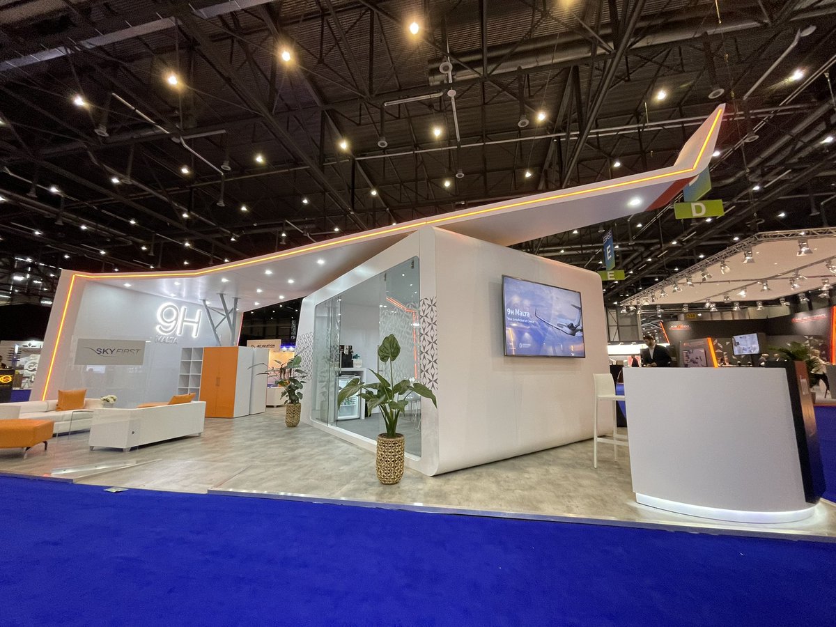 BalzanDaniel's tweet photo. Back at @ebace / together with my marketing team @TransportMalta  we had the pleasure to design and present a stand fit for this expo. An expo which has high value for our 9H registry 🇲🇹 https://t.co/9fQVg2Yrpz