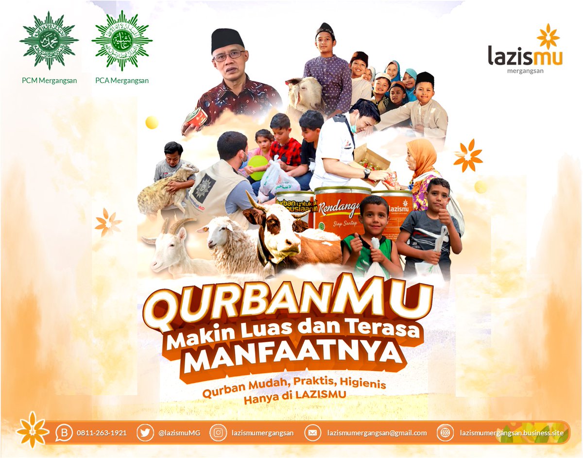 LazismuMG's tweet photo. Mau berqurban, gak ribet & siap santap?
Yuk Qurban di Lazismu aja!
Informasi lebih lanjut, hubungi :
0811-263-1921
lazismumergangsan@gmail.com
#Qurbanmu #Rendangmu #Lazismu #Muhammadiyah https://t.co/4reEVbdSMW