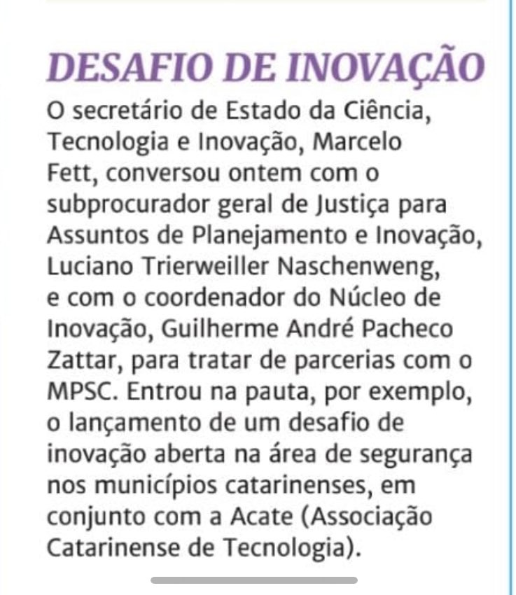 Secretaria da Ciência, Tecnologia e Inovação de SC tweet media