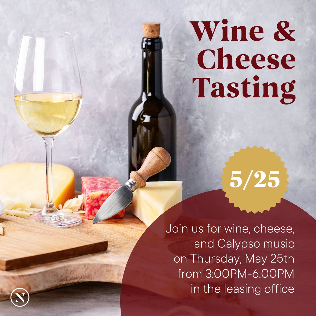 Wine & Cheese Tasting at The Brittany - This Thirstday at 3 PM!

#WeLoveOurResidents #LoveWhereYouLive #Indialantic #LuxuryRentals #WineandCheeseTasting #Community #TheBrittany #Thirstday