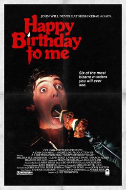 Today's #VideoNasty
HAPPY BIRTHDAY TO ME (1981) 🩸📽
dir J. Lee Thompson
'...well directed, suspenseful and nauseating violent...and gratuitously mean.' - Linda Goss
#videonasties #80sHorror #Slasher #HorrorFamily #HorrorFam #Mutantfam #FilmTwitter #gore #happybirthdaytome