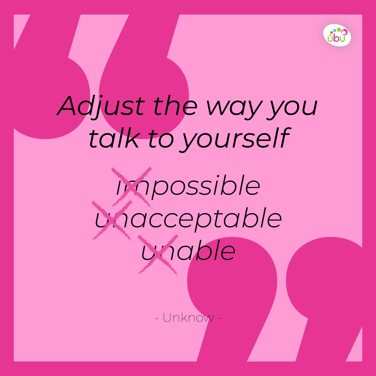 ubusupport's tweet image. Adjust the way you talk about yourself...

This can help you feel more confident and help you stay positive.

#ubuquote #ubuquoteoftheday #possible #acceptable #capable
