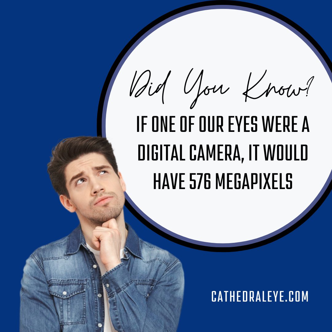Did you know... If one of our eyes were a digital camera, it would have 576 megapixels, according to scientist and photographer Dr. Roger Clark📸 cathedraleye.com