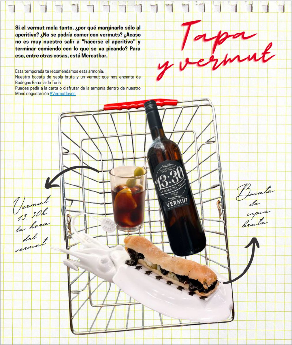 El Grupo de <a href="/QiqeDacosta/">Quique Dacosta 🪼🍊</a> han realizado este maravillosa recomendación:
"Nuestro bocata de sepia bruta y un vermut que nos encanta de
Bodegas Baronía de Turís."      >>> Te va a enamorar!❤️

En su nueva revista de ocio y gastronomía: NOSOLOCOCINA 😜