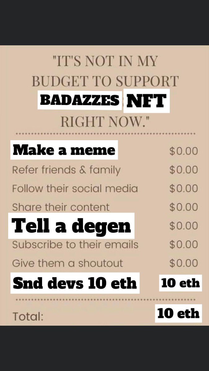 gm

hlp us grow plz 

#nft #eth #crypto #badazzes