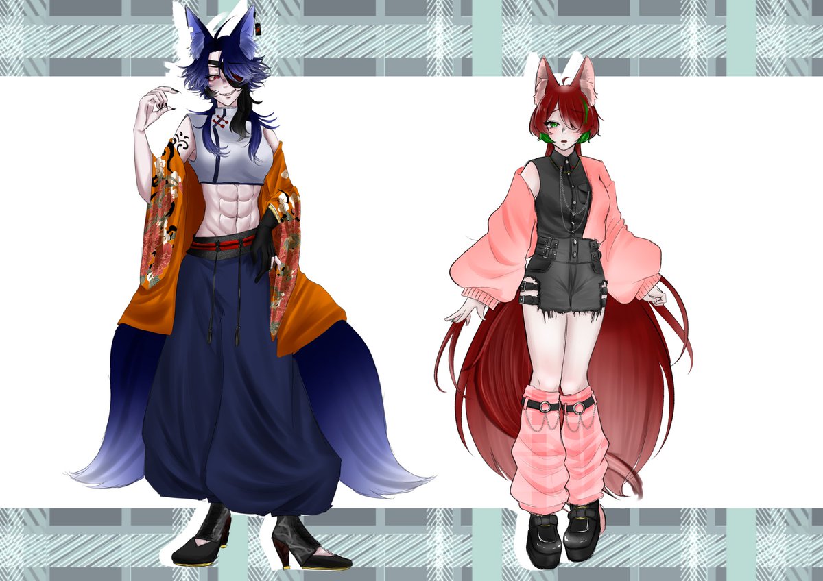 ARASE_87's tweet photo. この浮上してなかった間に
色々と描いてたので少しだけ
卒制で使った子達の全身図と息抜きでちょくちょく描いてた後半2枚 https://t.co/HQXnjfkFz6