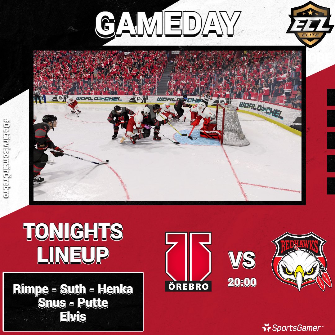 #GameDay 🔥  

Last gameday of the szn, big points on the line as always🏒

 twitch.tv/orebro_hockey
<a href="/SportsGamerGG/">SportsGamer</a> #NHL23 #ECL23Spring