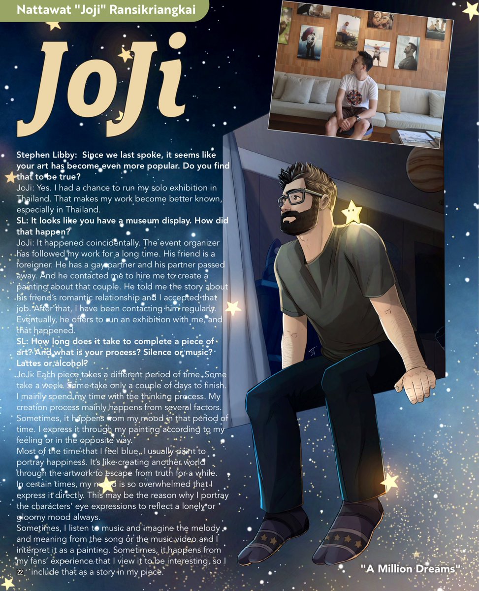 JoJiArt's tweet image. The interview for The Summer 2023 issue of The Gay Journal
Check it on the link 👇😊
thegayjournal.net/?fbclid=PAAaaS…
#gayjournal #jo_ji_art