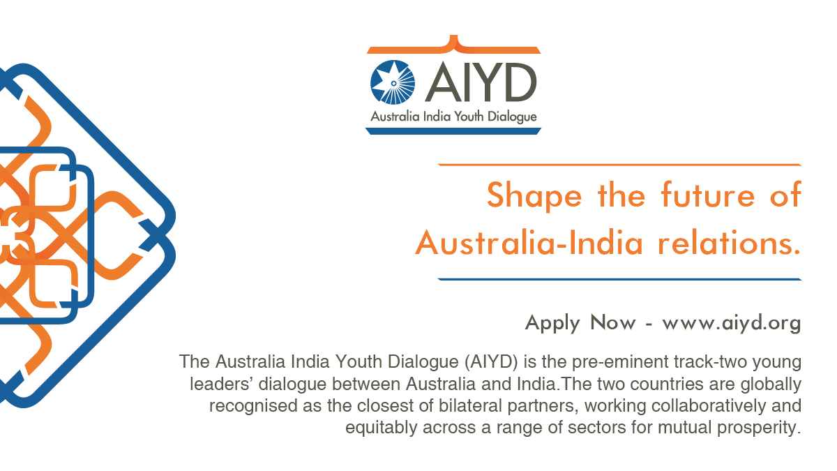 AIYouthDialogue's tweet photo. The 🇦🇺🇮🇳 relationship is strong as ever but in a rapidly changing world, we need young leaders to step up.

Young leaders (18-40) from both countries are invited to bring their talent, ideas and energy to AIYD 2023.

Apply now: https://t.co/2JVsBpcX8H https://t.co/vqr9i328NJ