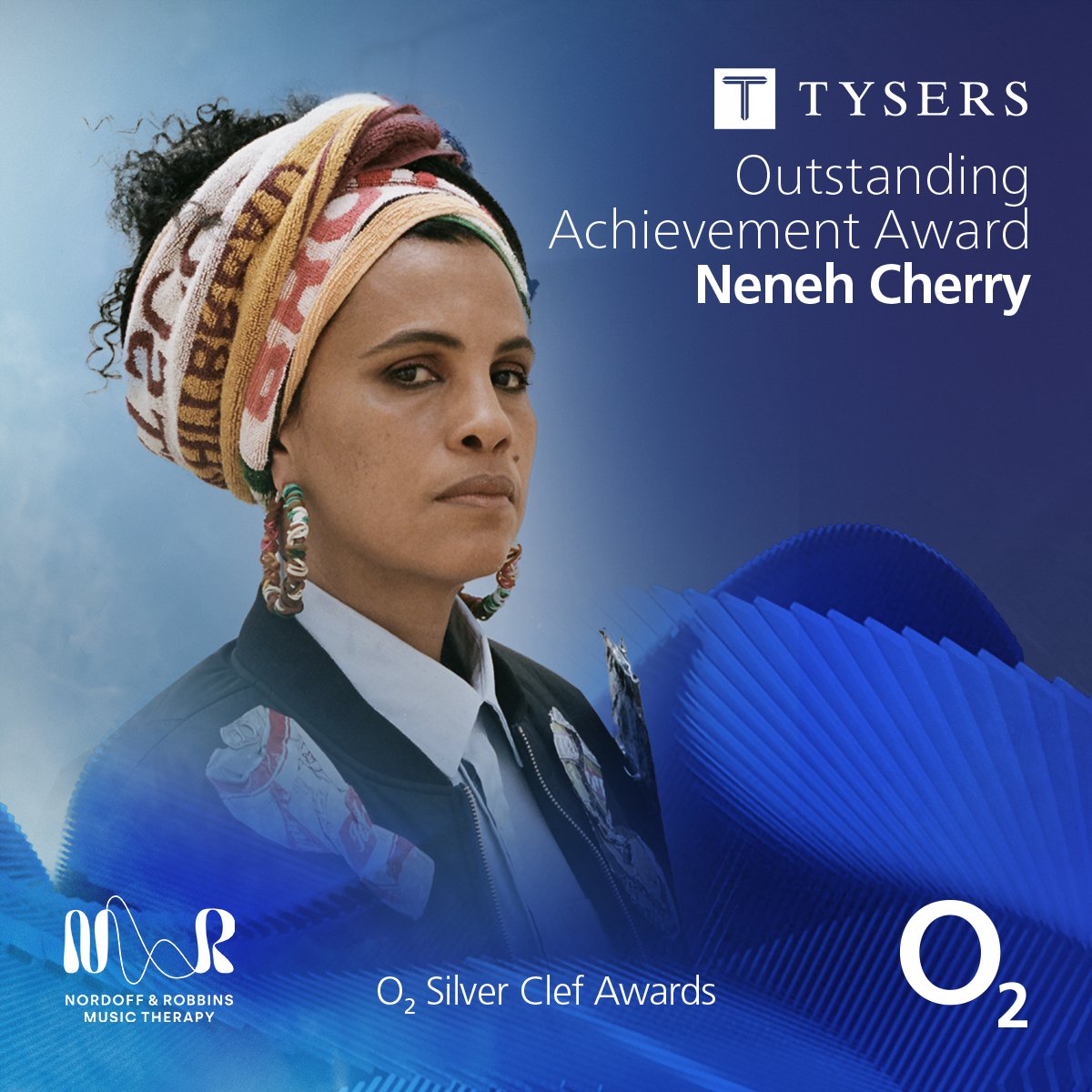 O2's tweet photo. Roll out the blue carpet… the O2 Silver Clef awards are back💙 We’re celebrating some of the best talent in the industry including Stormzy, Wet Leg, Biffy Clyro, Neneh Cherry and more, whilst raising money for the amazing music therapy charity @NordoffRobbins. https://t.co/DC7pUioRaB