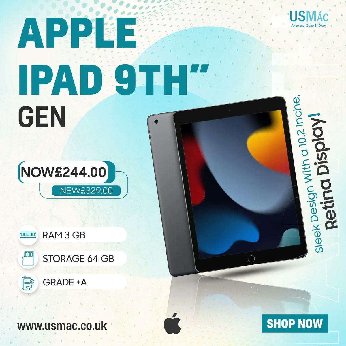 usmac7's tweet photo. 📱 Introducing the Apple iPad 9th Gen! 🚀
Get ready to experience the future of tablets with the incredible Apple iPad 9th Gen! 
 #Laptop #usmc #ITStore #miltonkeynes #trusttheprocess #customersatisfaction #RetinaDisplay #MacBookM1 #Portable #itstore #FutureTech #iPad9thGen https://t.co/cuaHwyhYTs