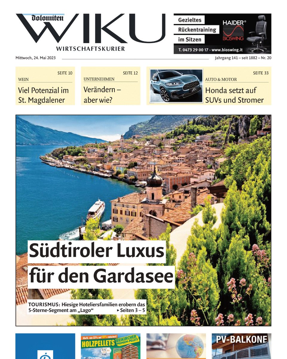 Heute im #WIKU: Südtiroler Luxus für den Gardasee!
#wirtschaft #südtirol #wirtschaftskurier #reinschauenlohntsich