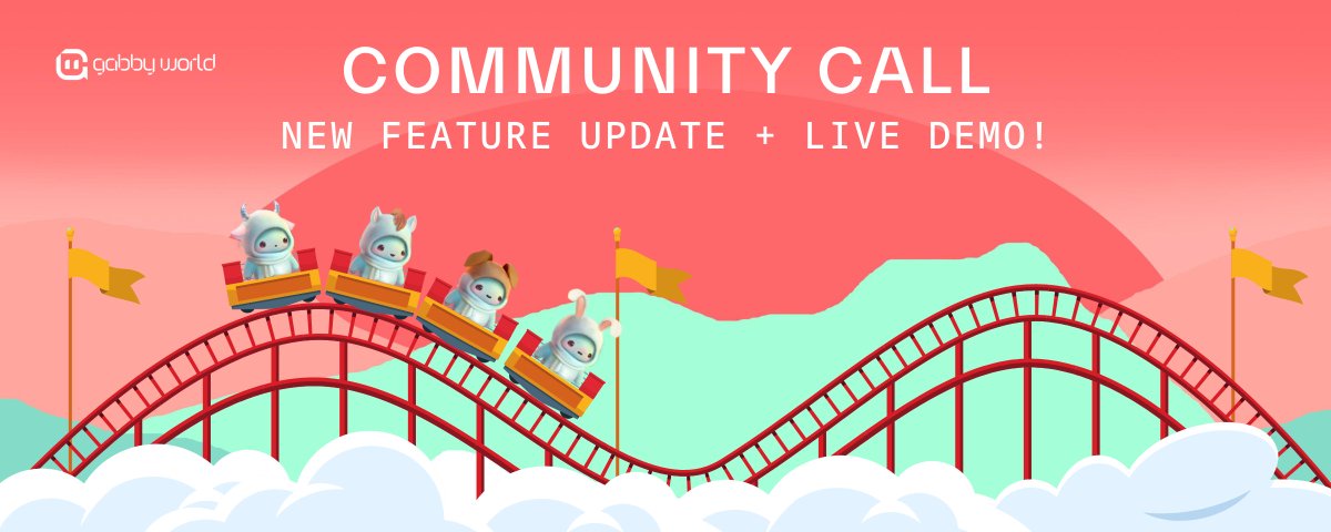 🗣 #CommunityCall - NEW FEATURE UPDATE 🗣

Imagine @elonmusk & @realDonaldTrump arguing under your #GabbyTweet 🤯

⏰ 24th May, 2pm UTC
📍 discord.gg/gabby-world

Join us as we showcase our NEWEST FEATURE UPDATE + LIVE DEMO session 👀

Don’t MISS OUT 🔥
#Web3 #AIGC #GabbyWorld