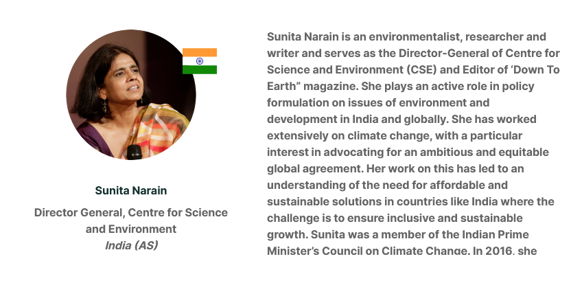 ri_montu's tweet photo. Congratulations, Sunita Narain !

Sunita Narain included in the #COP28  President's Advisory Committee

Sunita Narain (@sunitanar), Director General, Centre for Science and Environment (@CSEINDIA) and Editor, Down to Earth (@down2earthindia). 🇮🇳

👉https://t.co/hEqXBKWHpQ https://t.co/f3Za4dgxcE