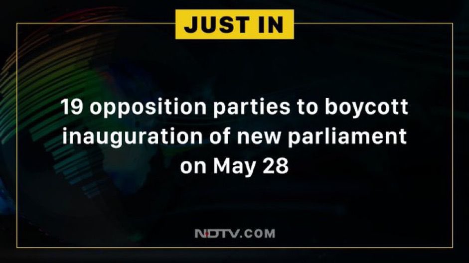 Opposition parties lead by Indian National congress will boycott the inauguration of new parliament by PM Modi for disrespecting & undermining the importance of honorable President of India ! 

This is not acceptable in a democracy where autocracy is followed by an elected Govt,…