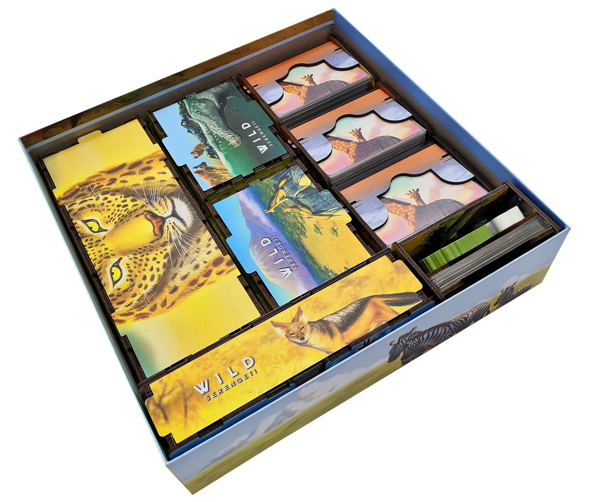 Wild: Serengeti Custom Wooden Inserts that have been officially licensed are available through Poland Games! Check them out today:) e-raptor.pl/en_US/p/Insert…