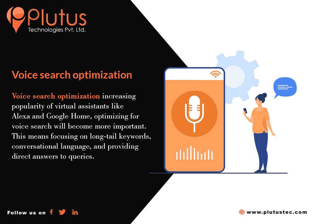 PlutusTech's tweet photo. 📷 Trends for SEO in 2023 📷
https://t.co/iavo6biLa4
#seotrends #seotrends2023 #voicesearchoptimization #videoseo #userexperience #artificialintelligence #plutustechnologies #PlutusTech #plutustech #plutus #lifeatplutus #PlutusITCompany #webdevelopment #mobileappdevelopers https://t.co/IRv8ddmqJo