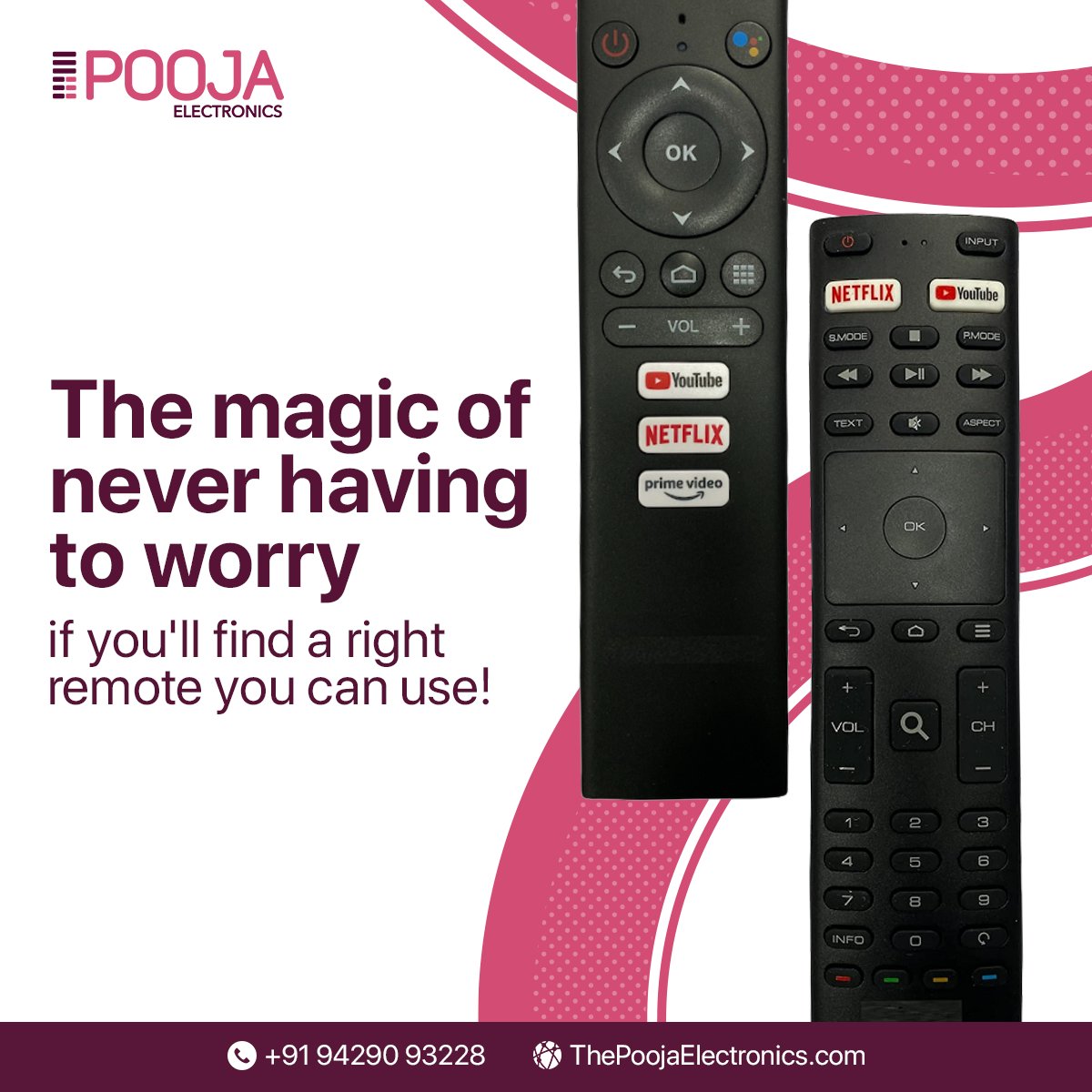 PoojaElectroni3's tweet image. The remote is the key to unlocking all the entertainment possibilities 🗝🔓📺 .
.
.
.
#poojaelectronics #tvremotecontrol #tvremote #gadgets #TVremote #bingewatching #homeentertainment #remote #technology #smartdevices #convenience #control #homeautomation #remotework #wireless