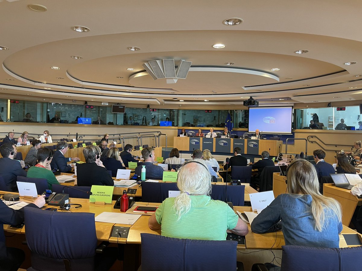 RecFishingEP's tweet photo. In the @EP_Fisheries today for an important vote to #RestoreNature. Hoping that @EPPGroup @NiclasHerbst will adopt a constructive position for the future of aquatic ecosystems. #SaveEUrivers #SaveFish https://t.co/1vD2mSWJDc