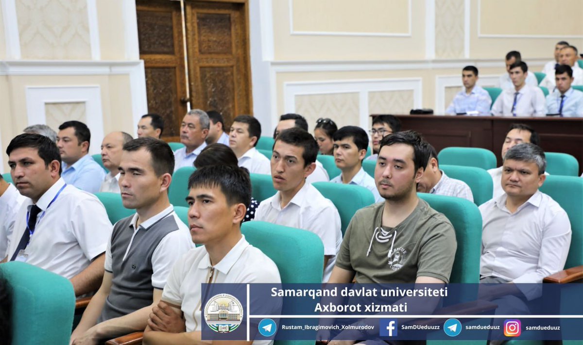 #Халқаро_конференция
Анжуманни Самарқанд давлат университети ректори, Ўзбекистон Республикаси фан арбоби, Олий Мажлис Сенати аъзоси Рустам Холмуродов очиб, конференция ишига муваффақият тилади...