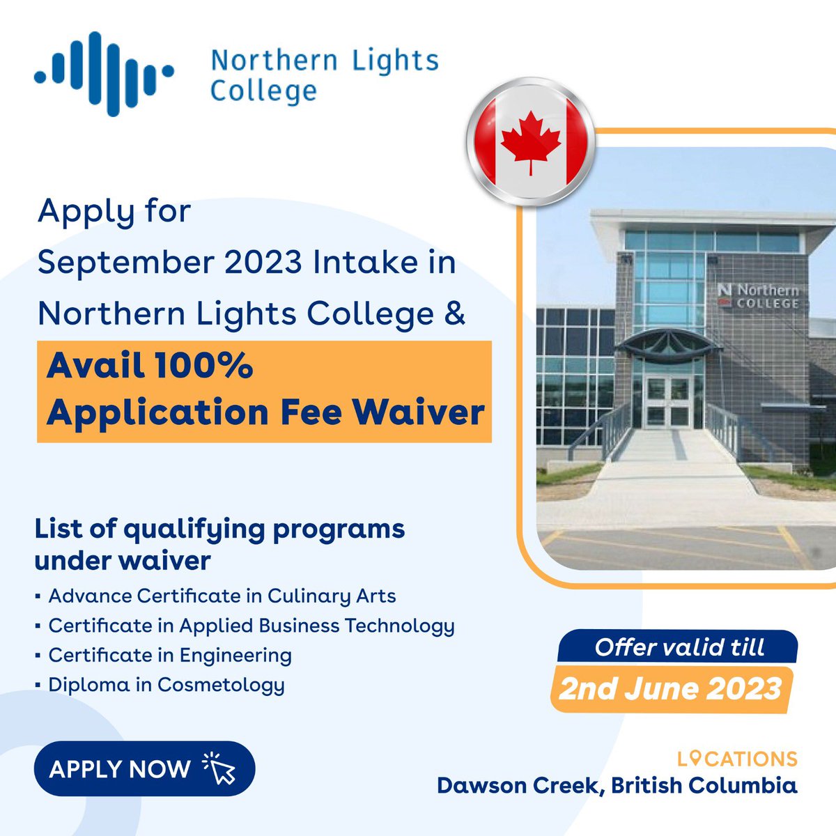 e2pconsultancy1's tweet image. #studyabroad #studyincanada #EASYADMISSIONPROCESS #poststudyworkvisa #studyabroad2023 #CanadaVisa #canadastudentvisa #applicationfeeswaver #SeptemberIntake #universityofguelph #NorthernLightsCollege #e2pconsultancy
