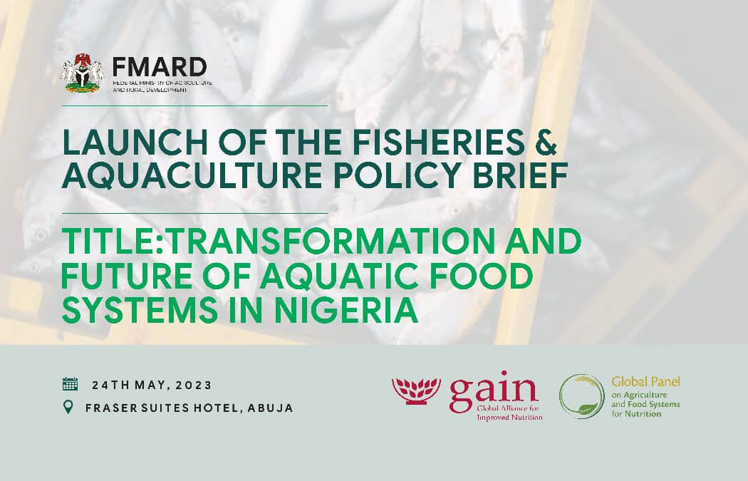 Today @GovNigeria in collaboration with the Global
Panel, is launching a new policy brief 'Transformation and Future of Aquatic Food Systems in Nigeria’ for discussion on how to address the challenges facing the Nigerian fisheries and aquaculture sector. tinyurl.com/dxykm8zz