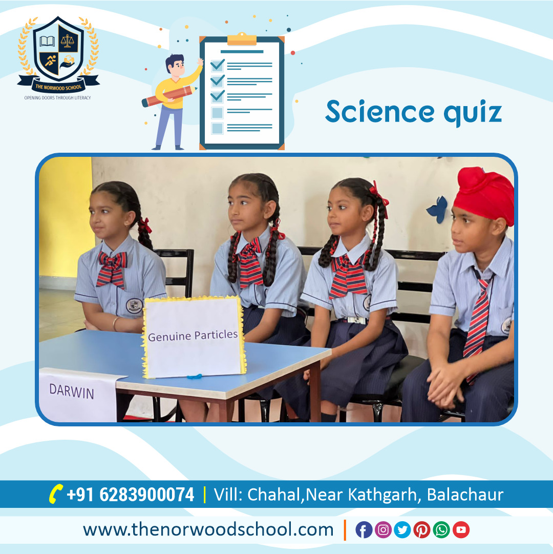 To make  learning a  joyous experience and foster scientific knowledge among the novians a Science Quiz  was organised.
#ScienceQuiz #InterHouseCompetition #SchoolActivities #Education #Learning #Students  #BestSchoolinPunjab #TheNorwoodSchool #Novians #Balachaur #Punjab