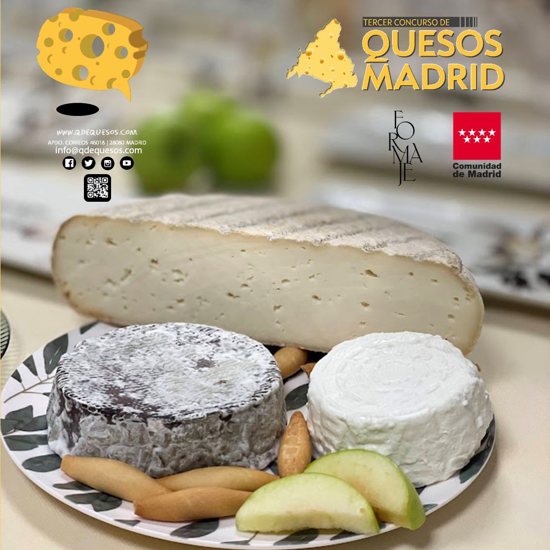 Este LUNES 29 presentamos los quesos ganadores del 3º Concurso Mejores Quesos de Madrid 2023 en <a href="/formaje/">Formaje</a> 

#quesosartesanales #Madrid #Quesos #QuesosdeMadrid #MejoresQuesosMadrid #YoSoyQdeQuesos #MadridesQueso
